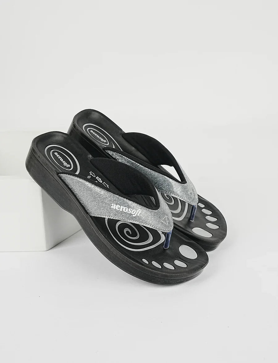 Ladies slipper (LA0825) Picture Change Silvery Grey